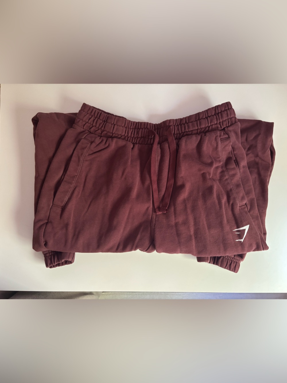 Gymshark Essential Oversized Joggers Cherry Brown S - Picture 3 of 7
